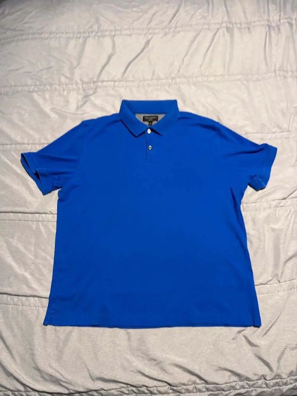 Banana Republic Men's XL Royal Fade Wash Blue Dress Polo Shirt
